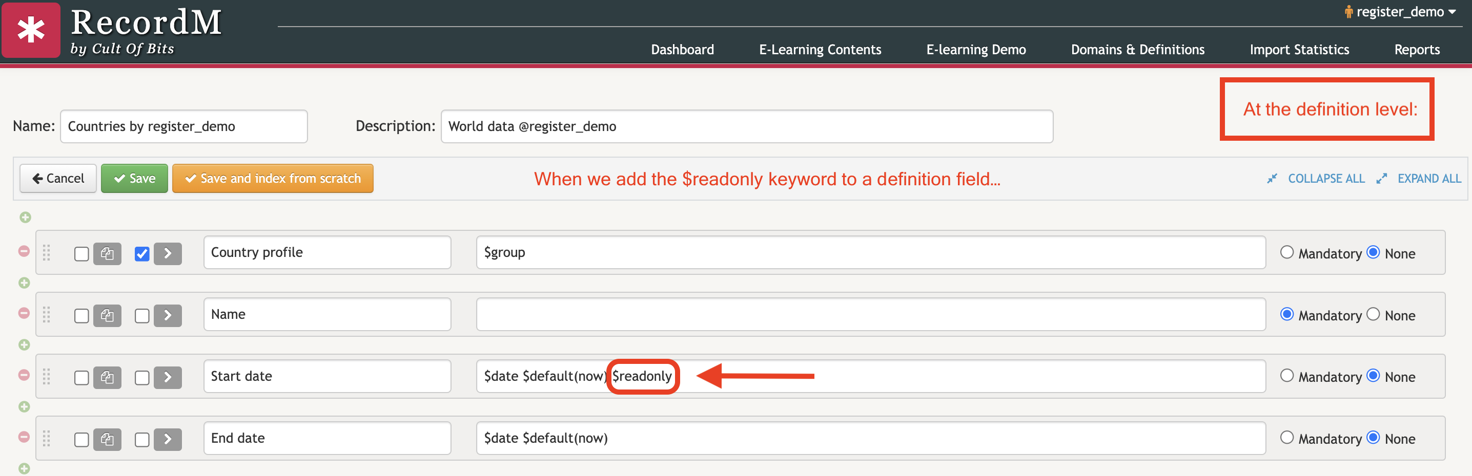 readonly Readonly Fields Learning CoB